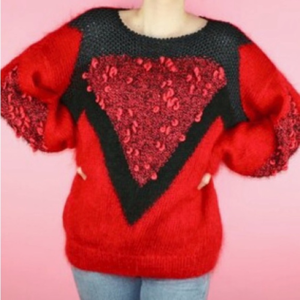 Vintage 80s Abstract Jumper / Sweater